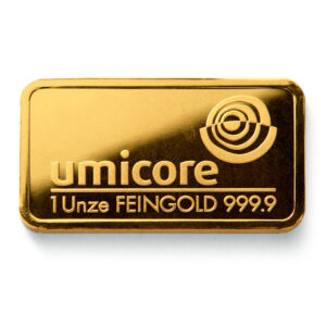 Umicore1 oz gold bar